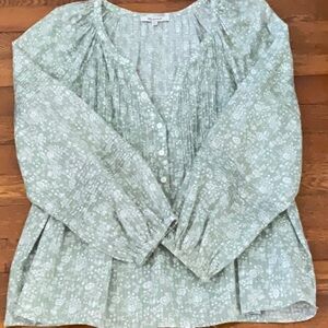 Madewell Pintuck Peasant Top in Piazza Floral